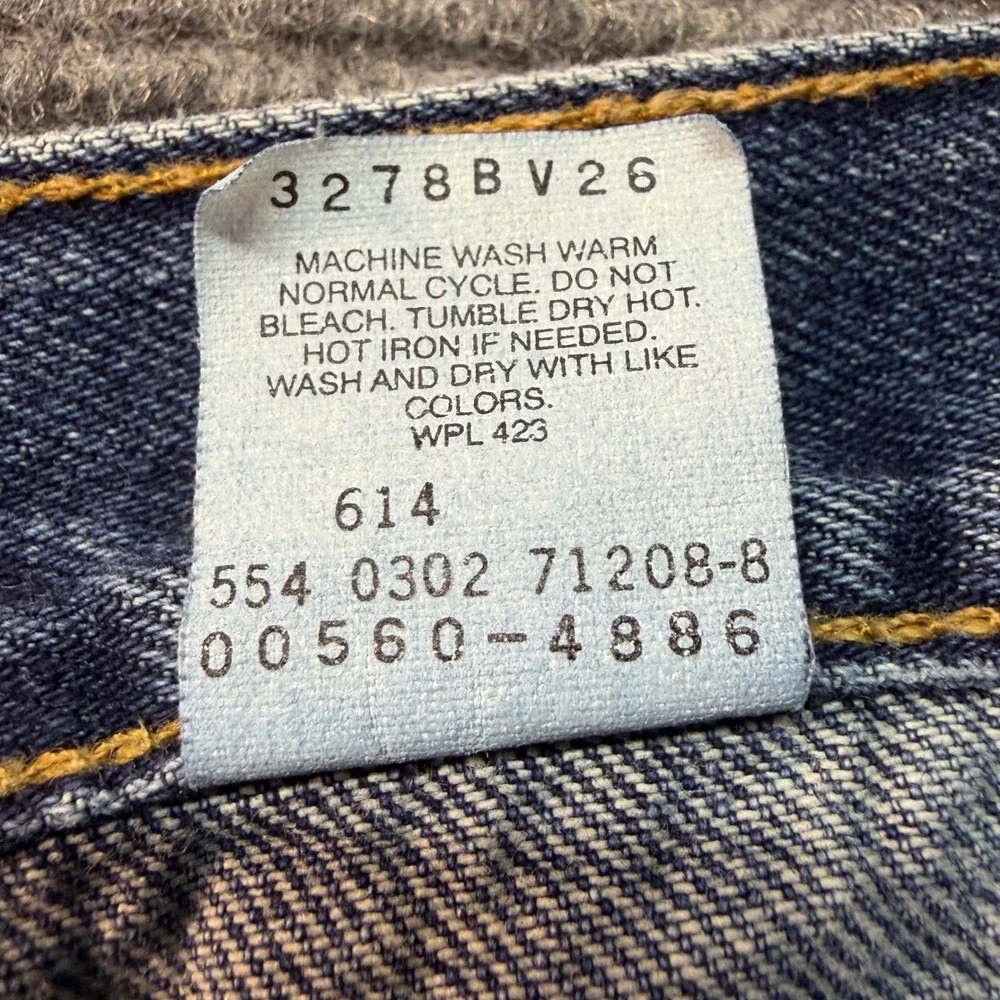 Levis 560 Loose Fit Tapered Leg Jeans Mens 38x30 Blue Denim Made USA 00560-4886